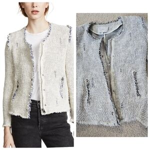IRO Distressed "Agnette" Tweed Jacket Size EU 34 US XS SMALL